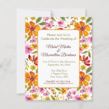 Invitation de mariage personnalisée à l'aquarelle