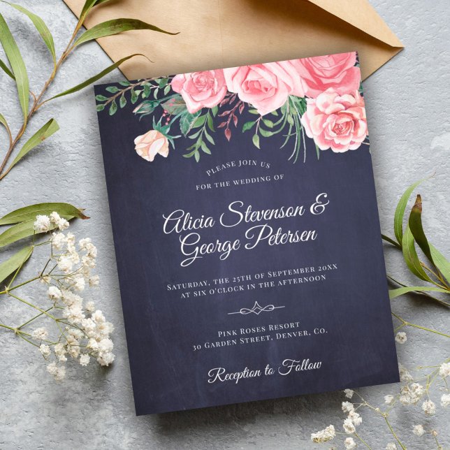 Papier Invitation de mariage rustique à petit budget avec (Créateur téléchargé)
