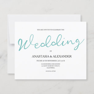 Papier Invitation de mariage simple et économique.