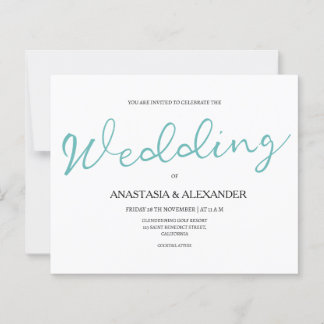 Papier Invitation de mariage simple et économique.