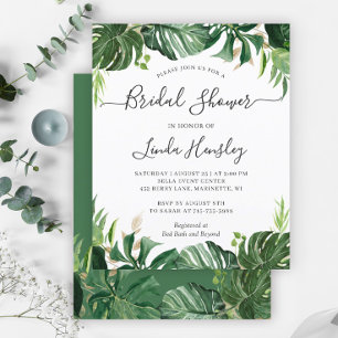 Papier Invitation de mariage tropical à petit budget avec