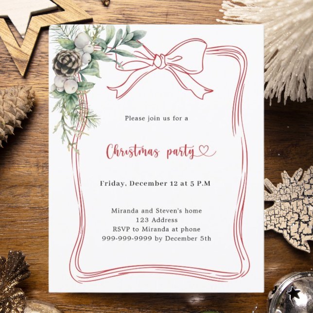 Papier Invitation de Noël à la fête de Noël (Créateur téléchargé)
