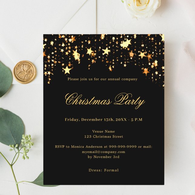 Papier Invitation de Noël de la société Black Gold (Créateur téléchargé)