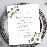 Invitation de première communion au budget eucalyp