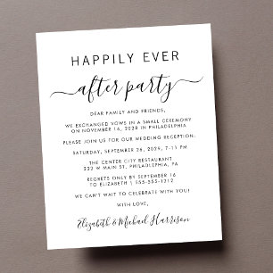 Papier Invitation de réception de mariage photo à petit b