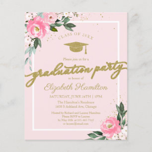 Papier Invitation de remise de diplôme au lycée Floral Bu
