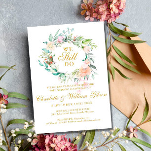 Papier Invitation de renouvellement de vœux d'anniversair