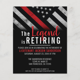 Papier Invitation de retraite de pompier à budget