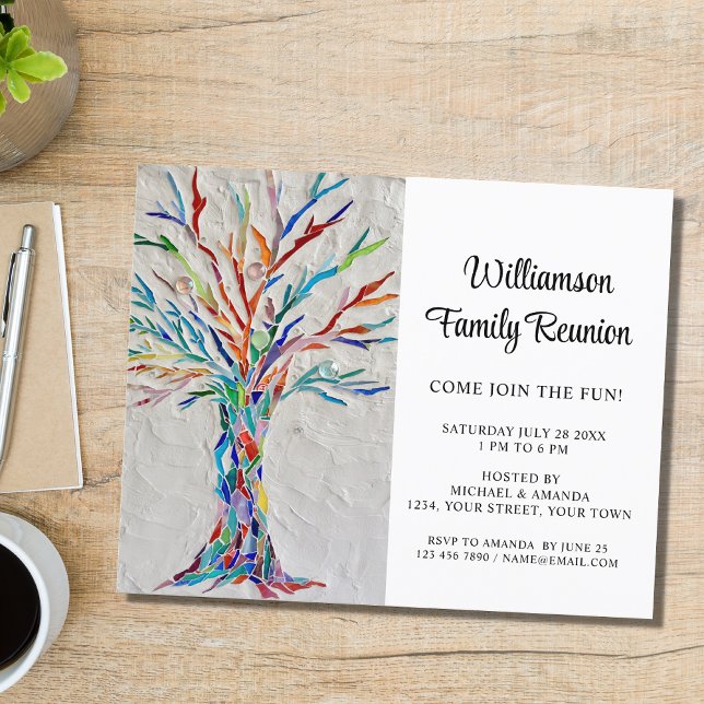 Papier Invitation de réunion de famille botanique à petit (Créateur téléchargé)