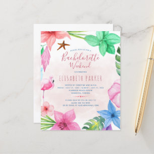 Papier Invitation de soirée Budget tropical bacheloror