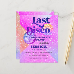 Papier Invitation de soirée disco budget