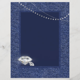 Papier Invitation Denim et diamants