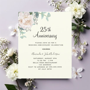 Papier Invitation du 25e anniversaire du mariage de l'ivo