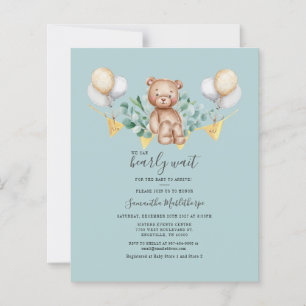 Papier Invitation du Baby shower botanique Eucalyptus Bud
