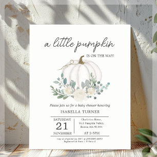 Papier Invitation du Baby shower Citrouille de la chute b