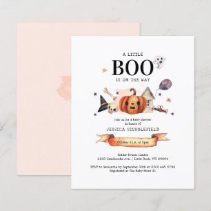 Papier Invitation du Baby shower Halloween Boo Budget