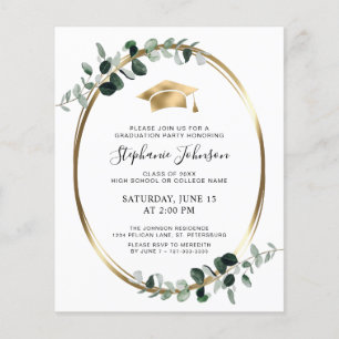 Papier Invitation du Casquette Eucalyptus Gold Budget