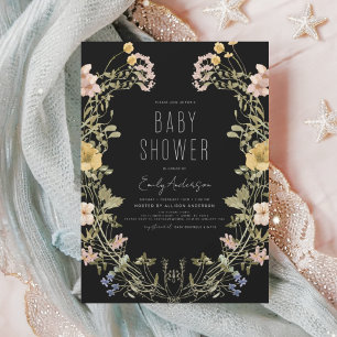 Papier Invitation du Fleur sauvage du budget Boho Baby sh