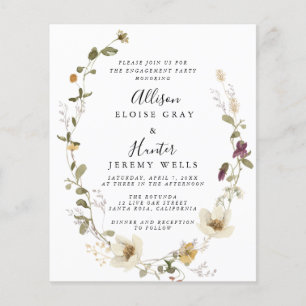 Papier Invitation du groupe d'engagement élégant