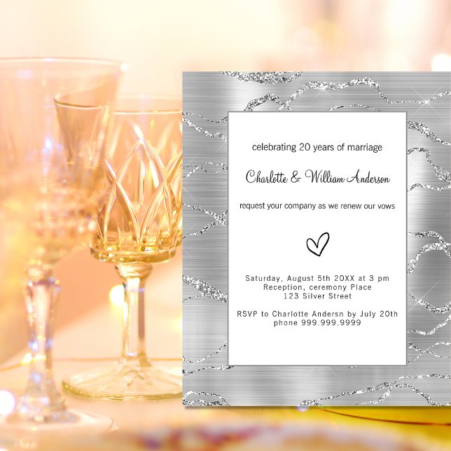 Papier Invitation du mariage de renouvellement de voeux S (Créateur téléchargé)