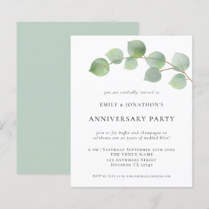 Papier Invitation du Mariage du budget Eucalyptus