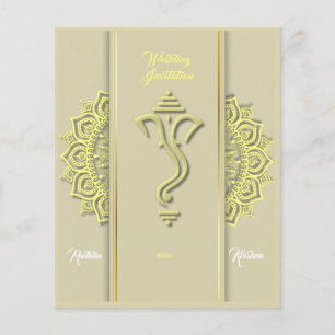 Papier Invitation du mariage indien hindou Budget Ganesha