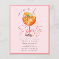 Invitation Fête des mariées Aperol Spritz couleur