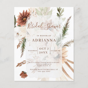 Papier Invitation Mariage de la Fête des mariées Boho Pam