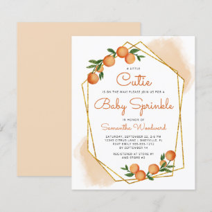Papier Invitation Orange Little Cutie Citrus Baby Sprinkl