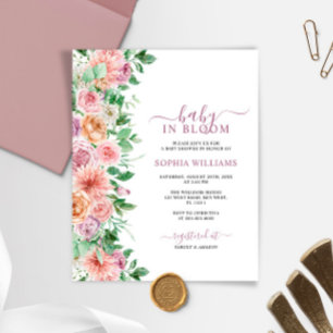 Papier Invitation pas chère pour Baby Shower avec des ros
