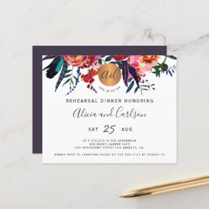 Papier Invitation pas chère pour dîner de répétition chic