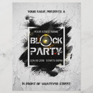 Papier Invitation personnalisée Bloc partie