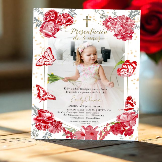 Papier Invitation Photo Présentation Budget 3 ans (Créateur téléchargé)