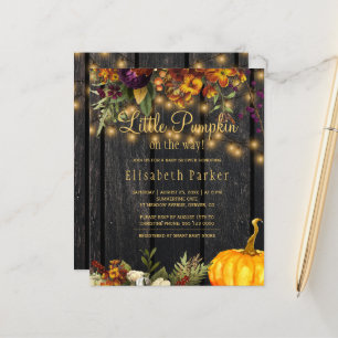 Papier Invitation pour baby shower d'automne pas chère