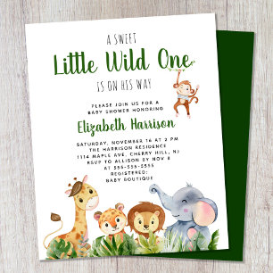 Papier Invitation pour la Baby Shower Fille ou Garçon Sau