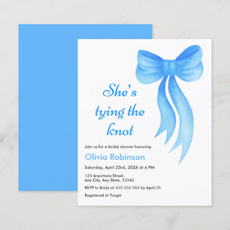 Papier Invitation pour la fête de douche de mariée Blue B