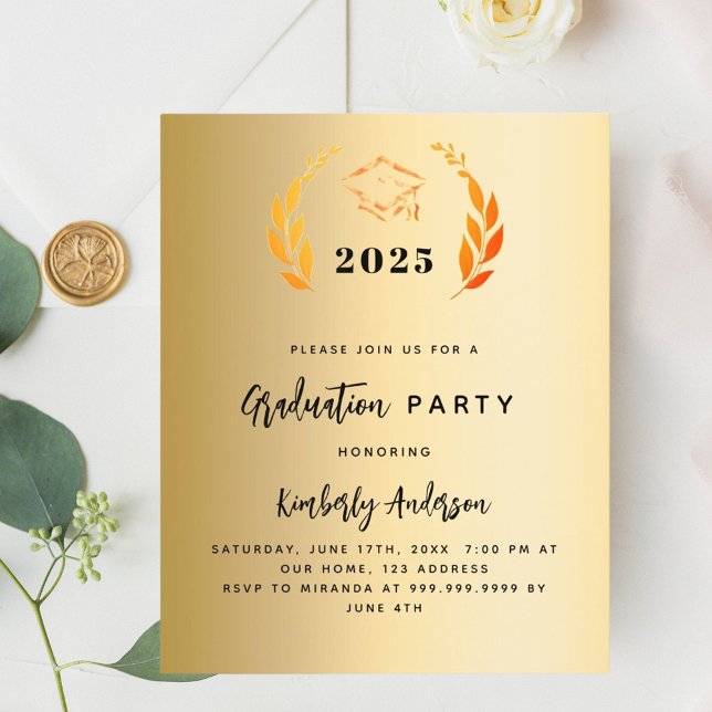 Papier Invitation pour la fête de remise des diplômes 202 (Créateur téléchargé)
