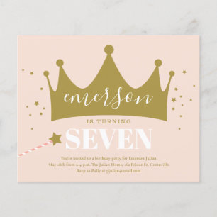 Papier Invitation pour l'anniversaire de la princesse ros