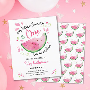 Papier Invitation pour le 1er anniversaire Budget One in 
