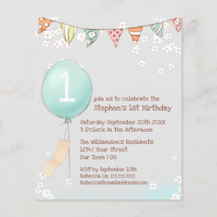 Papier Invitation pour le 1er anniversaire de Budget Ball