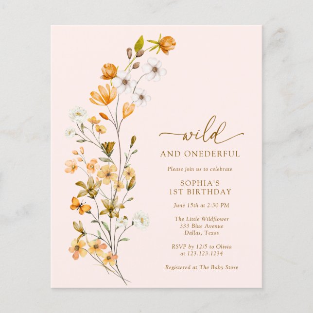 Papier Invitation pour le 1er anniversaire de BUDGET Sauv (Devant)