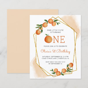 Papier Invitation pour le 1er anniversaire de Petit Citro