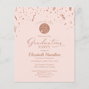 Papier Invitation pour le budget de la fête de fin d'étud