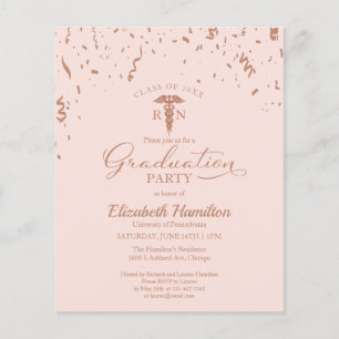 Papier Invitation pour le budget de la fête de fin d'étud