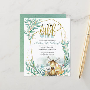 Papier Invitation pour le premier anniversaire de "Budget