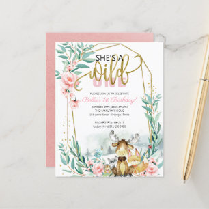 Papier Invitation pour le premier anniversaire de "Budget