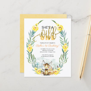 Papier Invitation pour le premier anniversaire de "Budget