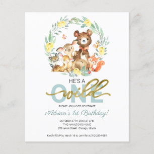 Papier Invitation pour le premier anniversaire de Budget,