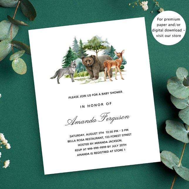Papier Invitation pour une baby shower sur le thème des a (Créateur téléchargé)