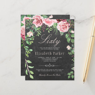 Papier Invitation pour une fête d'anniversaire des 60 ans